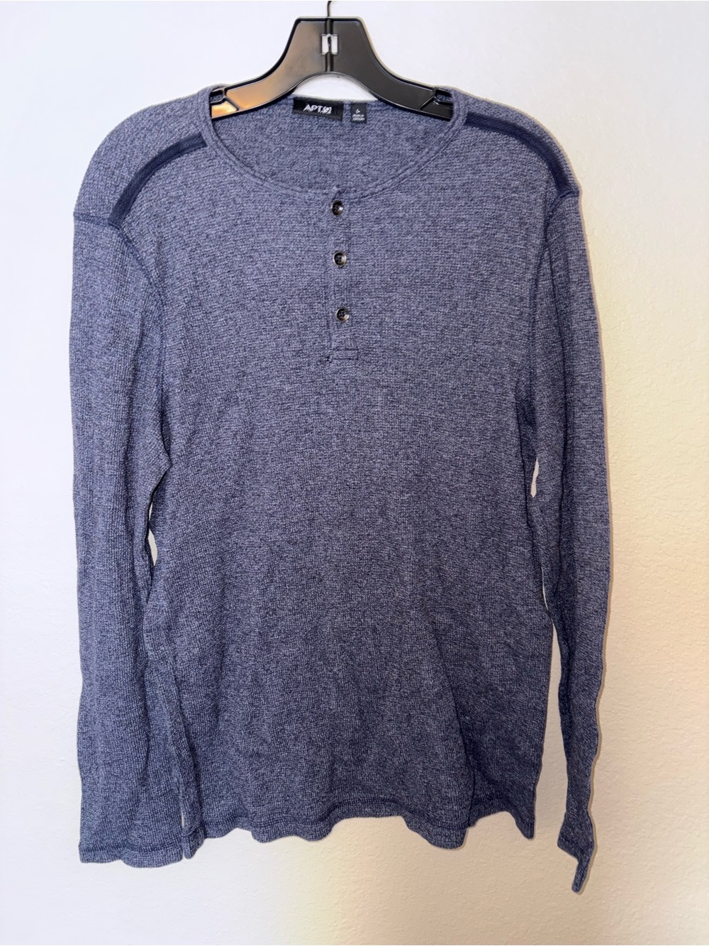 Apt. 9 Navy Heather Long-Sleeve Henley